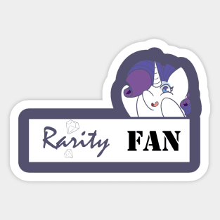 Rarity Fan Badge Sticker